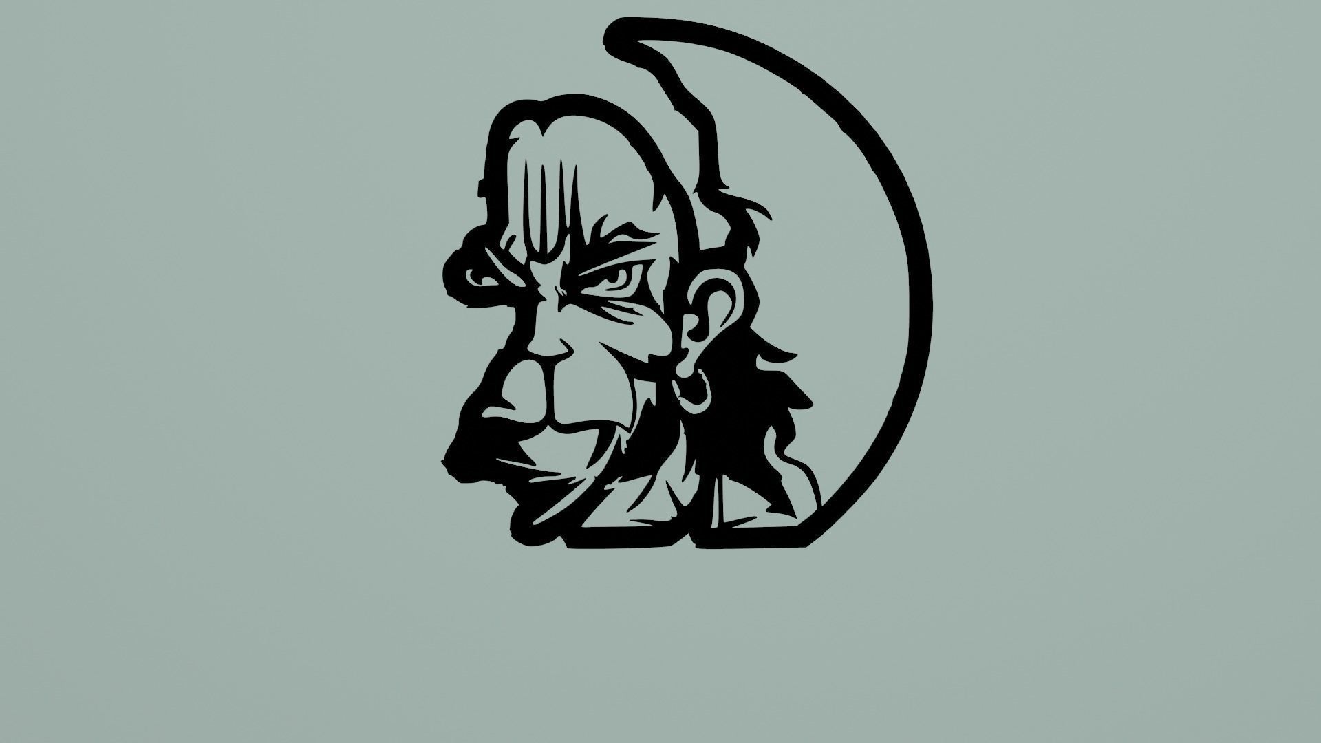 Hanuman Logo 3D print model_1