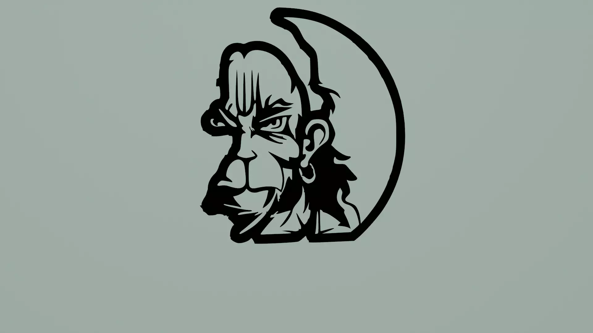 Hanuman Logo 3D print model_0