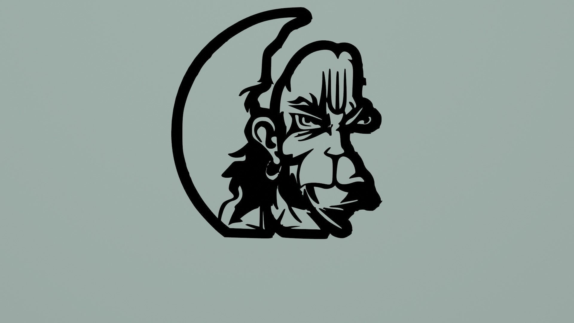 Hanuman Logo 3D print model_5