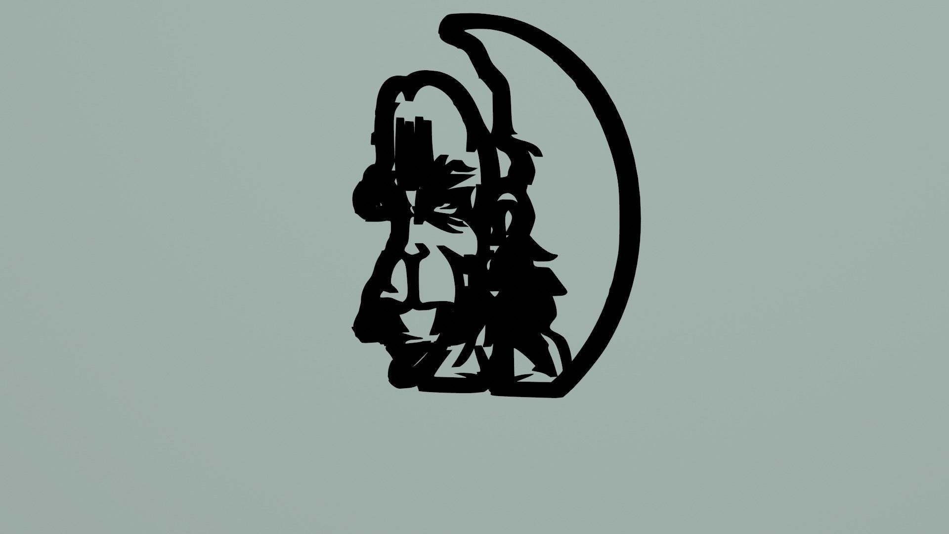 Hanuman Logo 3D print model_2