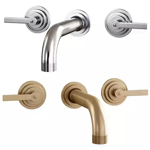 Landmark Industrial wall mounted mixer by Samuel Heath  3D model