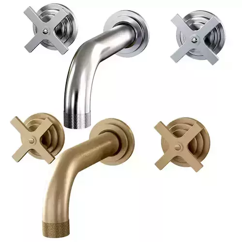Landmark Industrial wall mounted mixer by Samuel Heath  3D model