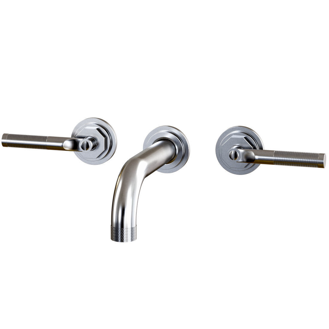 Landmark Industrial wall mounted mixer by Samuel Heath  3D model_1