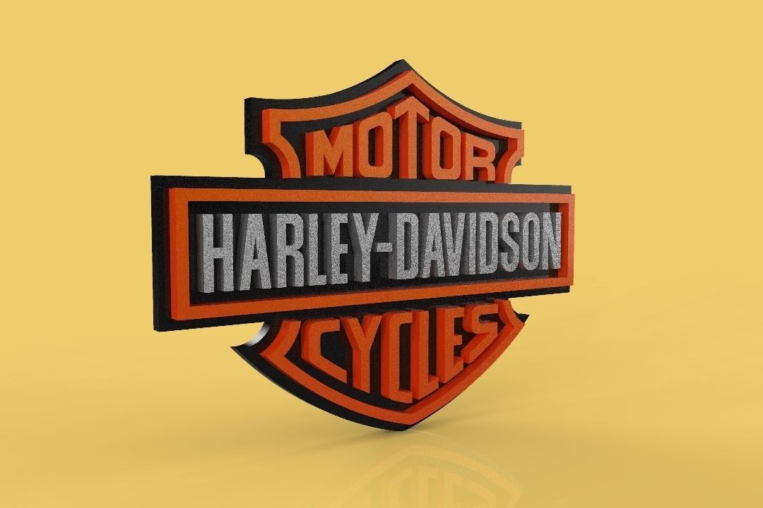  HARLEY DAVIDSON EMBLEM LOGO BADGE SYMBOL ICON HDC CLUB 3D model_2