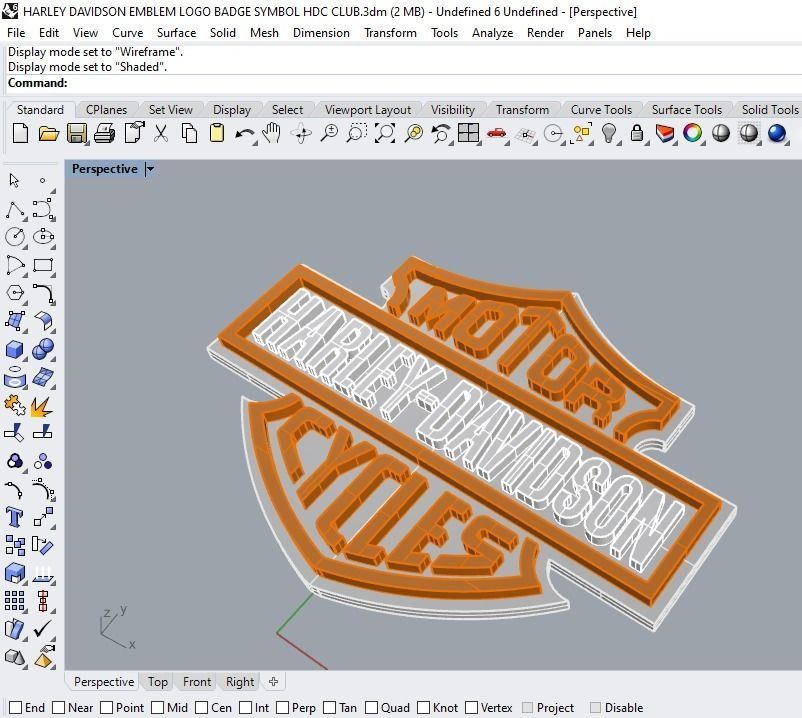  HARLEY DAVIDSON EMBLEM LOGO BADGE SYMBOL ICON HDC CLUB 3D model_11
