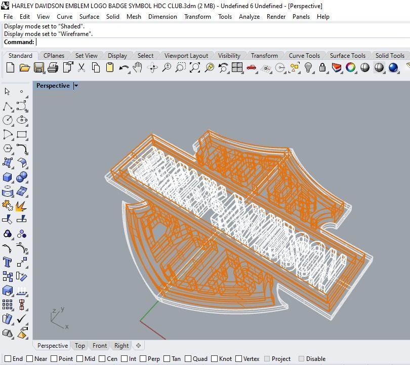  HARLEY DAVIDSON EMBLEM LOGO BADGE SYMBOL ICON HDC CLUB 3D model_10