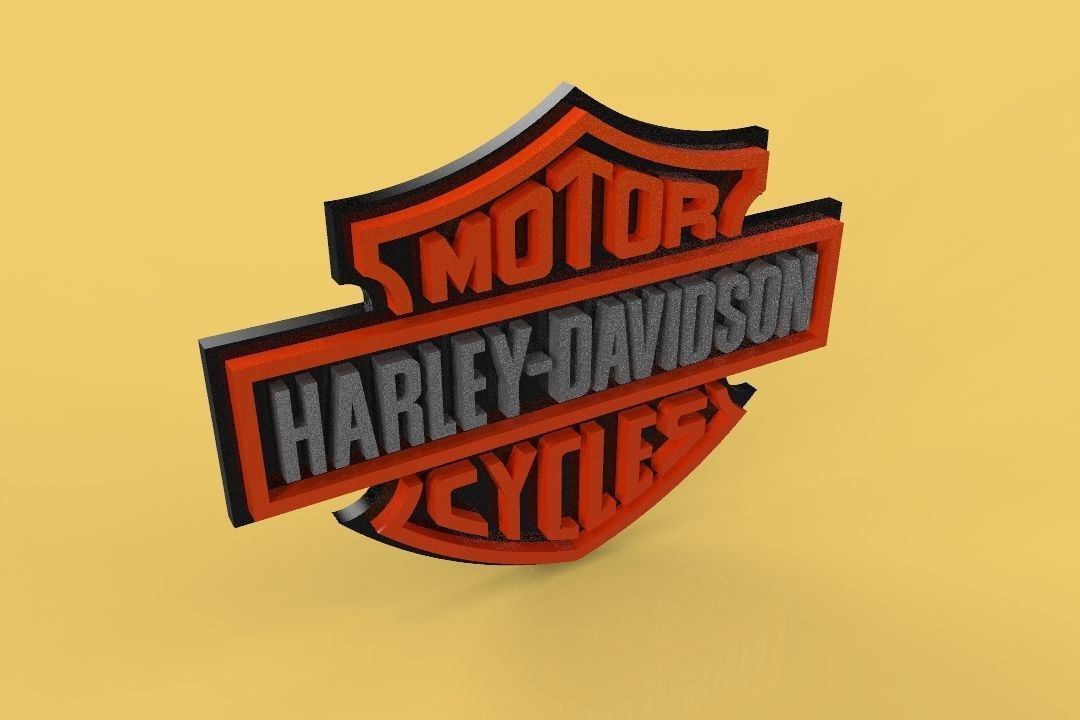  HARLEY DAVIDSON EMBLEM LOGO BADGE SYMBOL ICON HDC CLUB 3D model_1