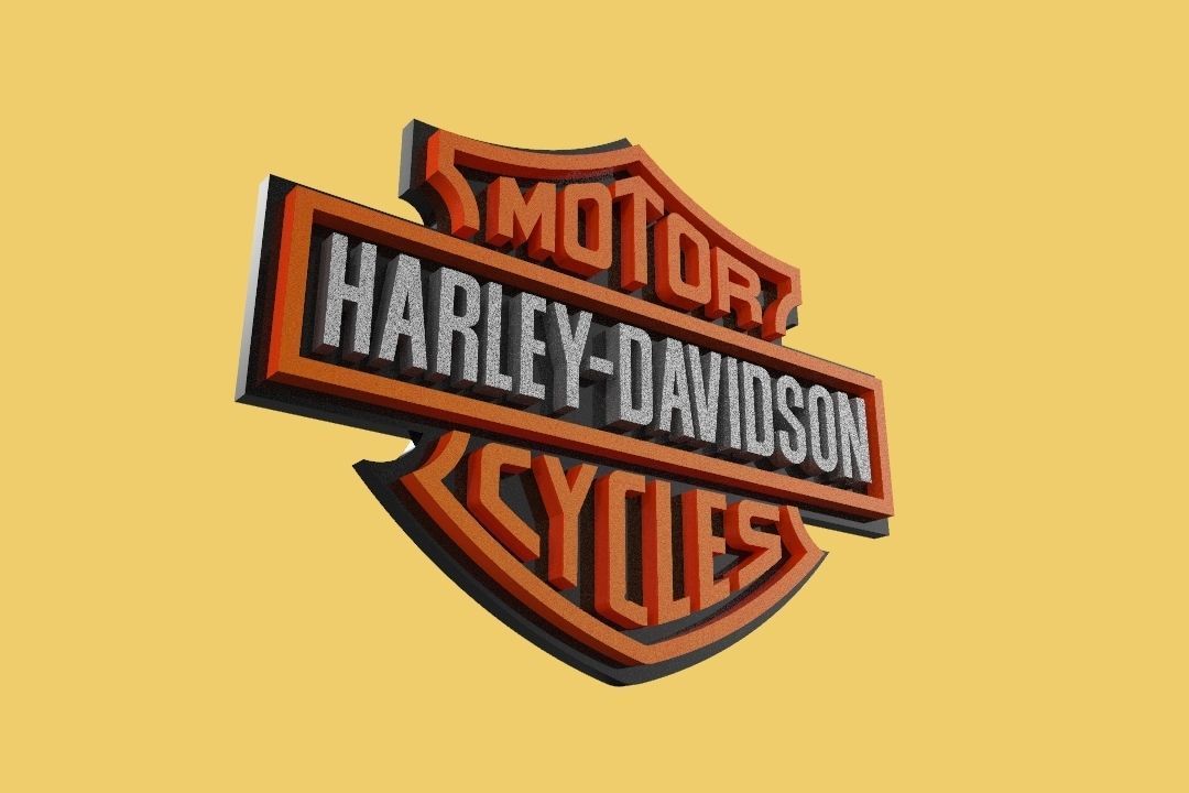  HARLEY DAVIDSON EMBLEM LOGO BADGE SYMBOL ICON HDC CLUB 3D model_3