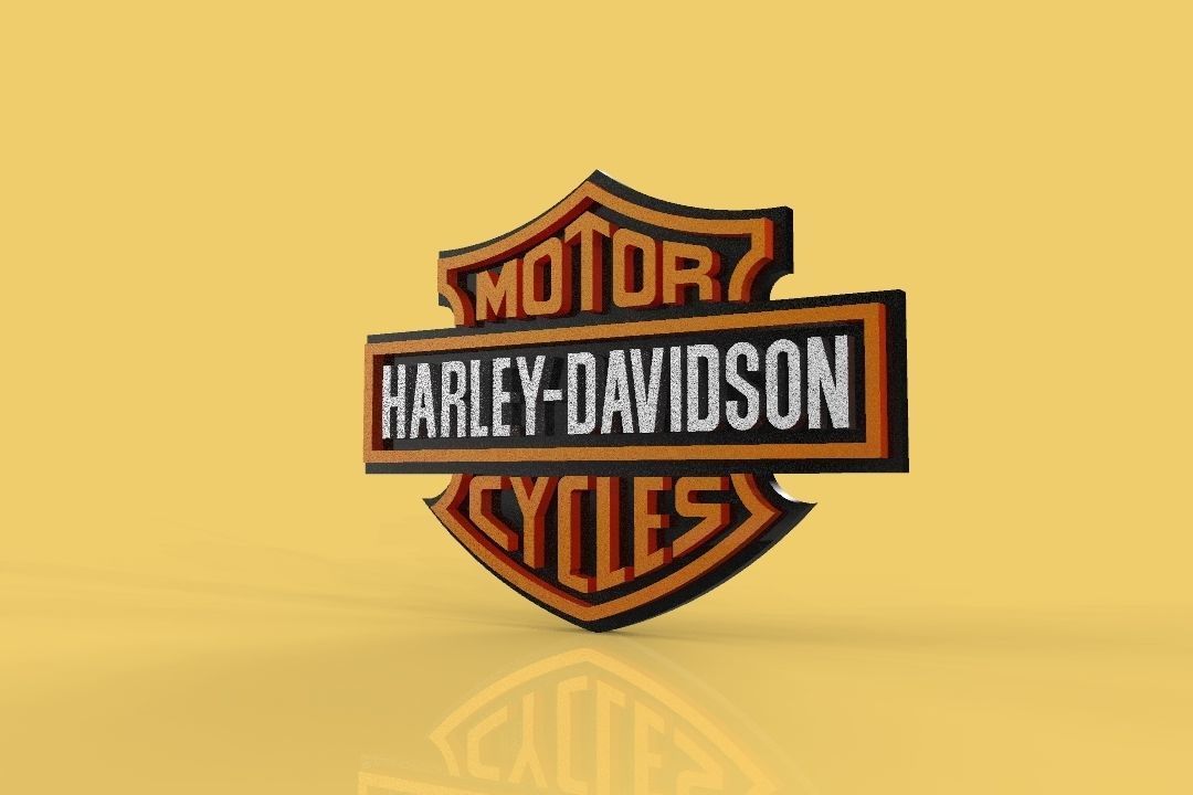  HARLEY DAVIDSON EMBLEM LOGO BADGE SYMBOL ICON HDC CLUB 3D model_4