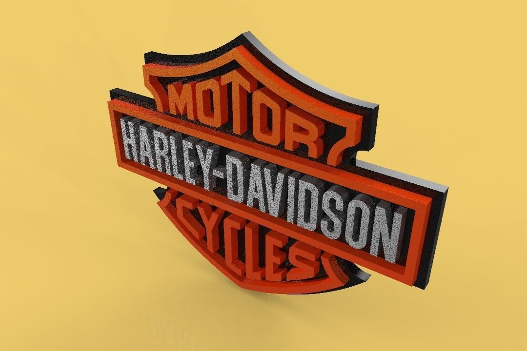  HARLEY DAVIDSON EMBLEM LOGO BADGE SYMBOL ICON HDC CLUB 3D model_5