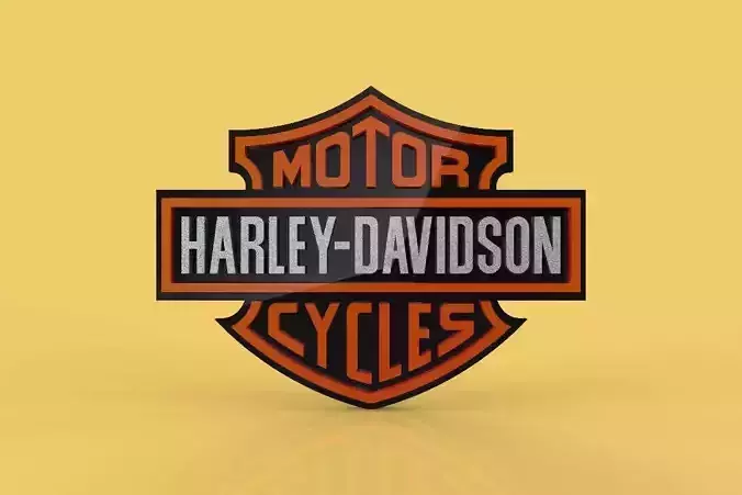  HARLEY DAVIDSON EMBLEM LOGO BADGE SYMBOL ICON HDC CLUB 3D model