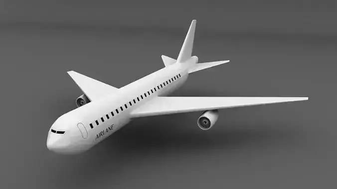 Airlane airplane flying in sky 3D model