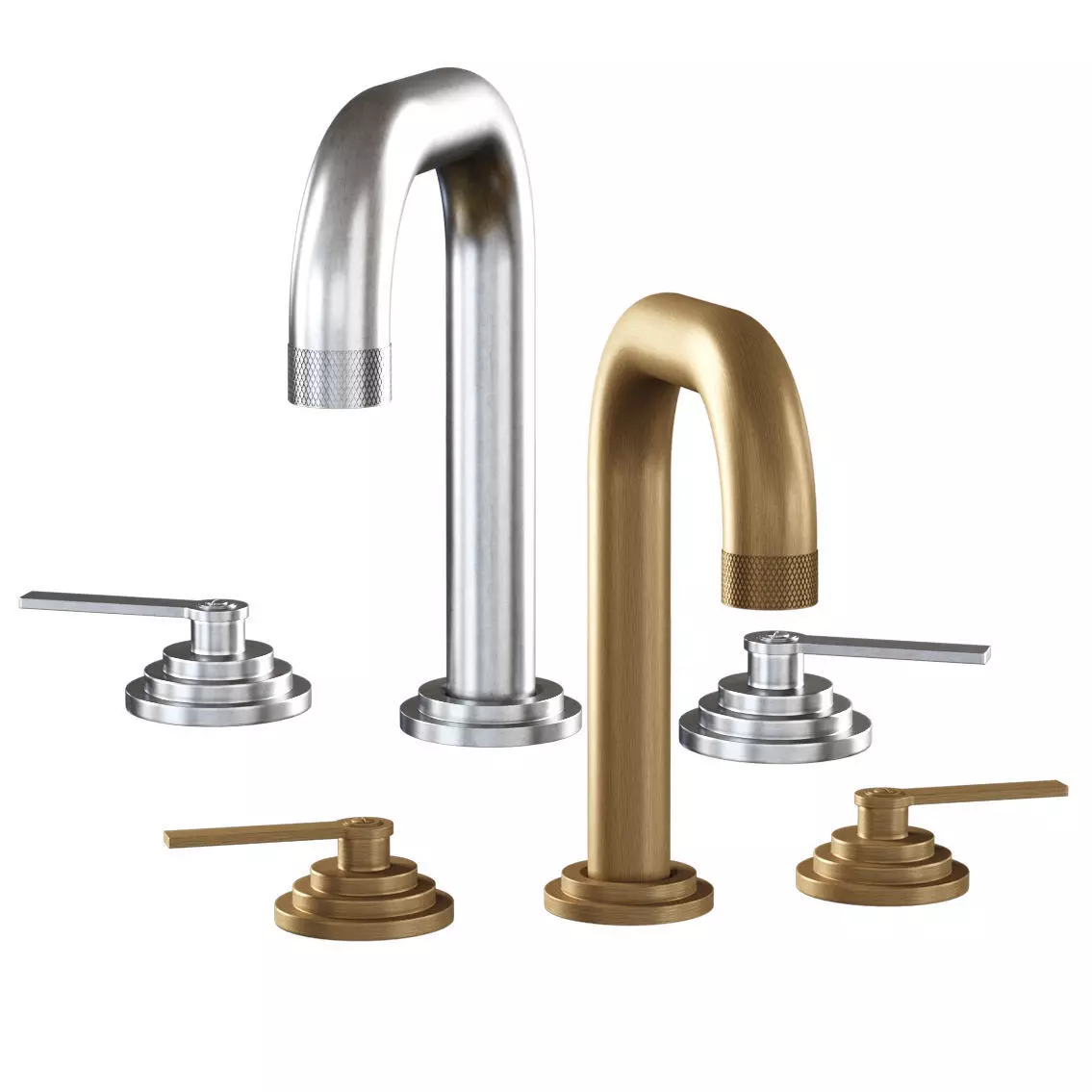 3 Hole lavatory filler without pop-up waste by Samuel Heath  3D model_0