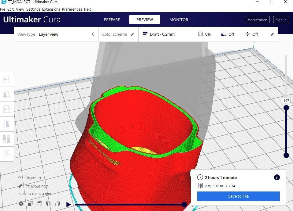 Moai pot 39 3D print model_12