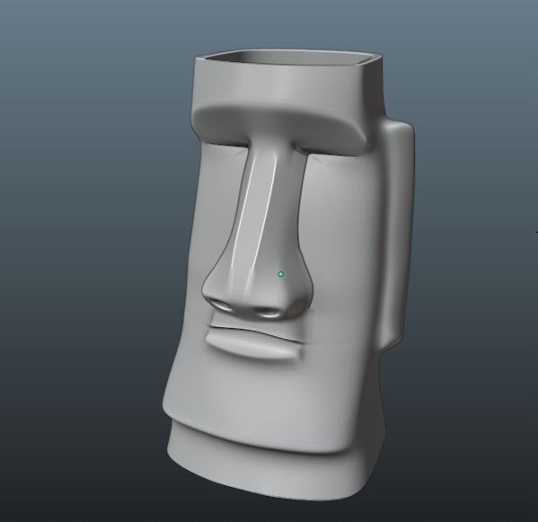 Moai pot 39 3D print model_15