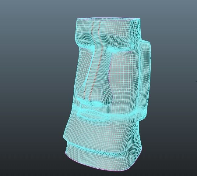 Moai pot 39 3D print model_14