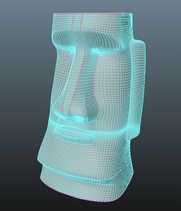 Moai pot 39 3D print model_13