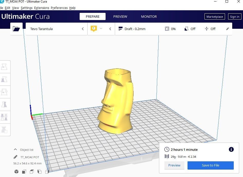 Moai pot 39 3D print model_1