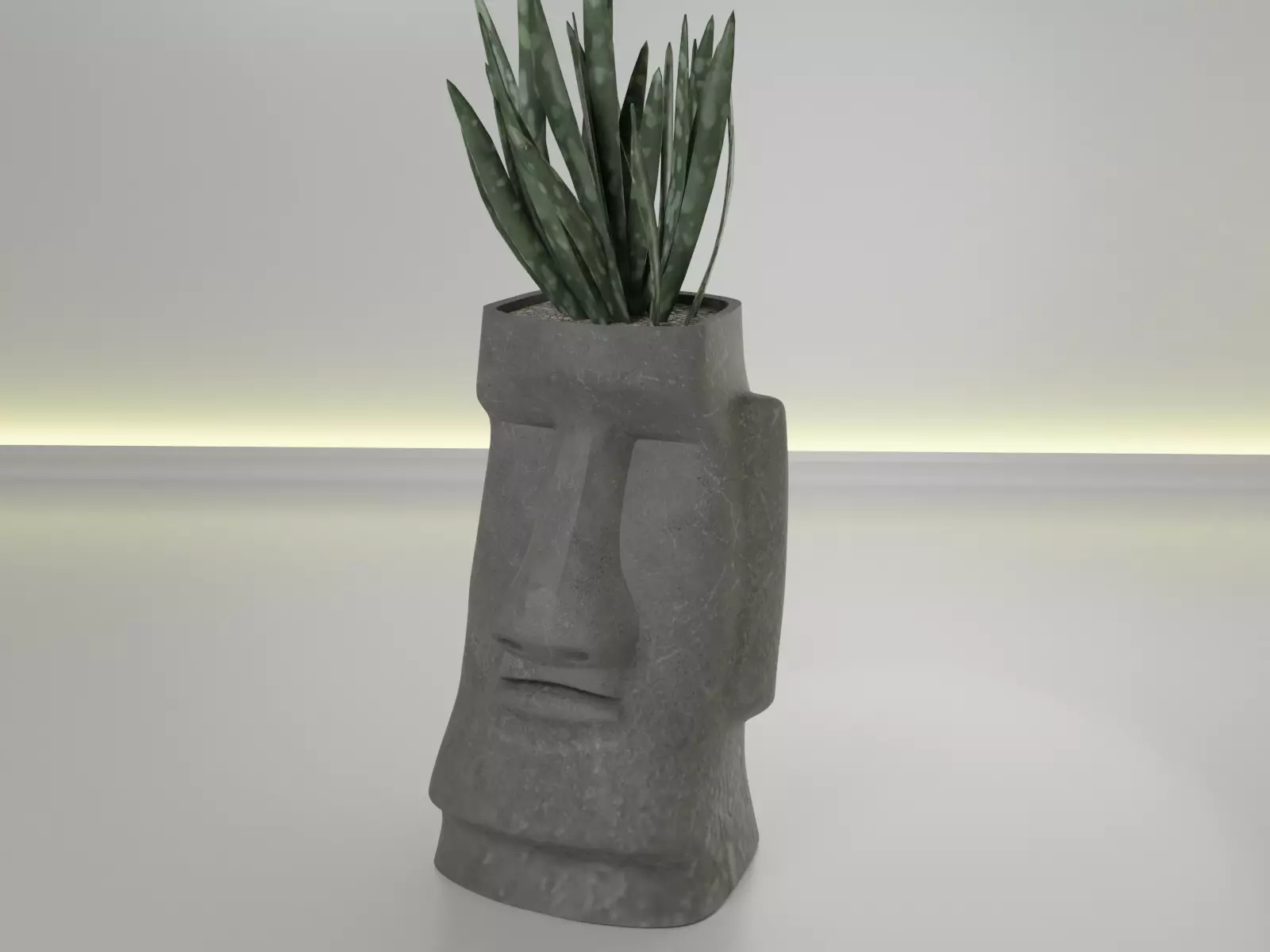 Moai pot 39 3D print model_0