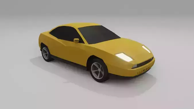 Fiat Coupe low poly 3D model