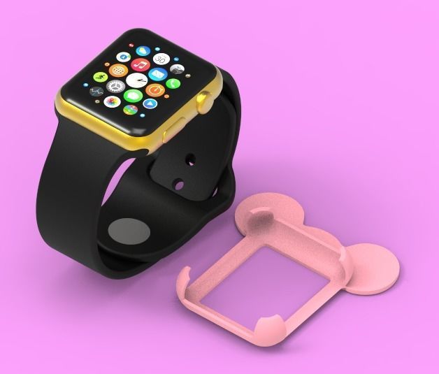 Mickey Mouse Apple Watch Ears Case Cover 38mm 3D print model_4