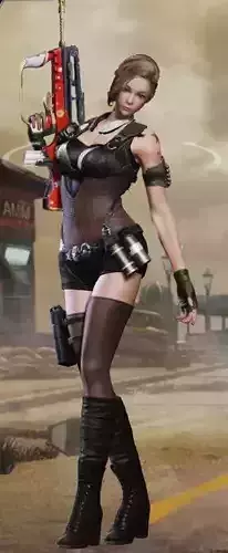 Female soldier-shirley-yang-beauty character 3d Low-poly model 