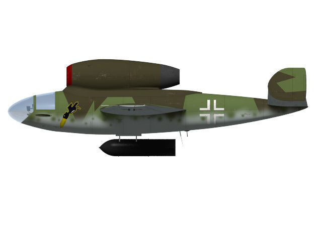 Henschel Hs132 3D model_3