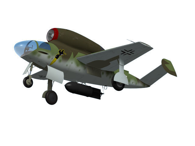 Henschel Hs132 3D model_8