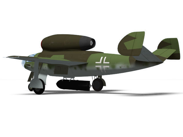 Henschel Hs132 3D model_2