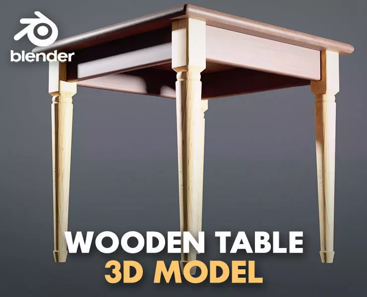 3D model wooden table VR / AR / low-poly | CGTrader