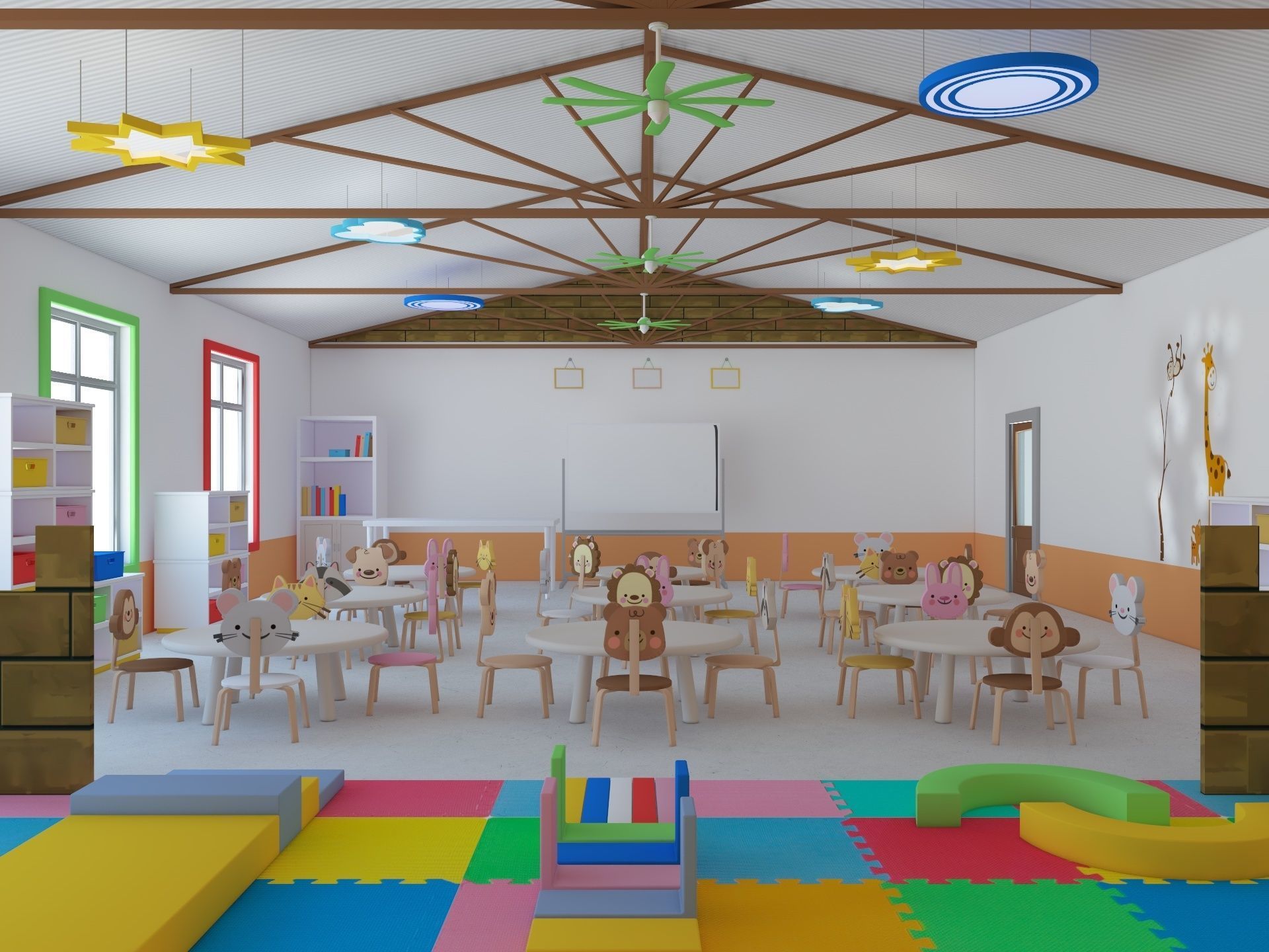 Nursery School Classroom 3D model_3