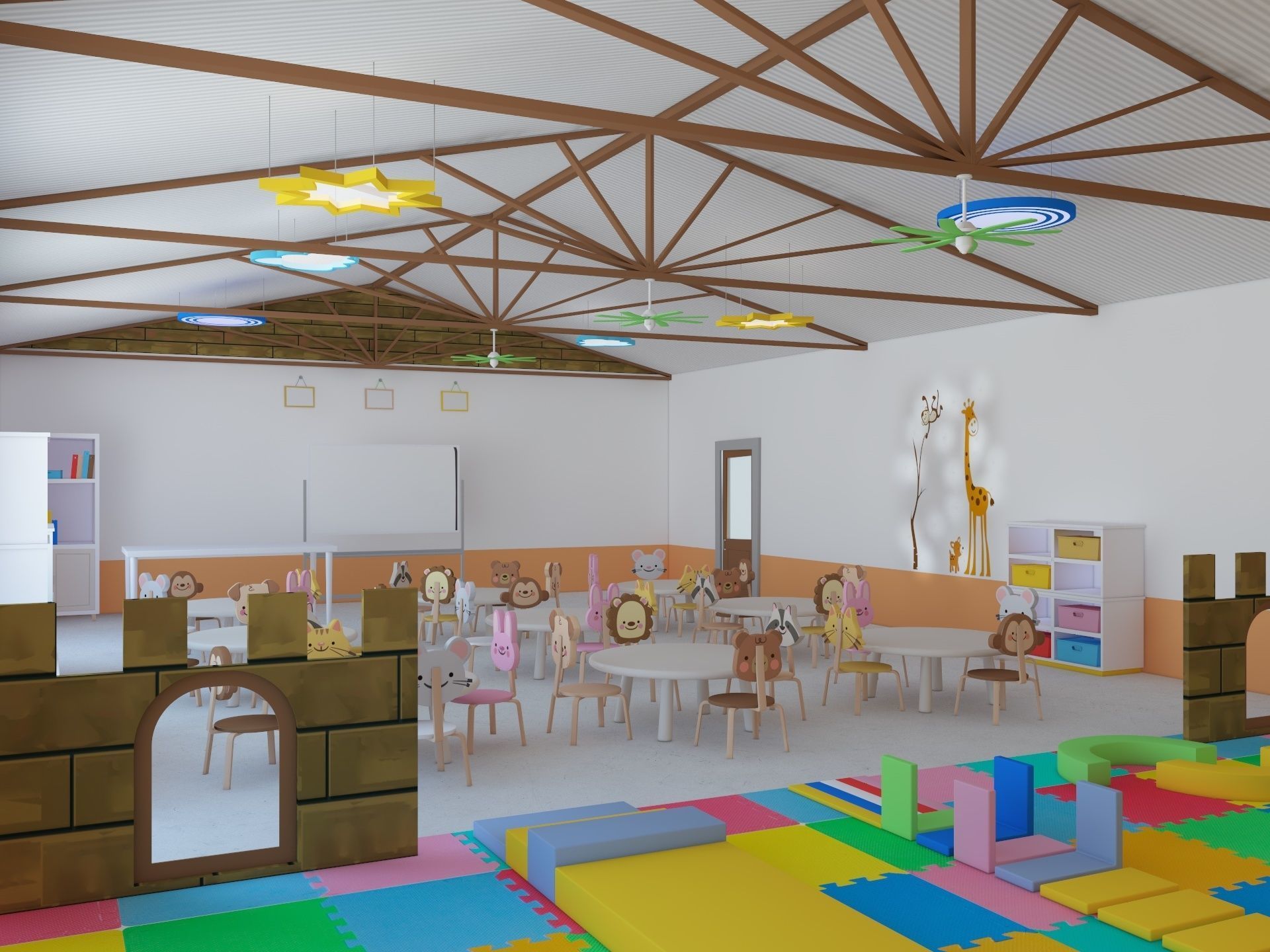 Nursery School Classroom 3D model_4