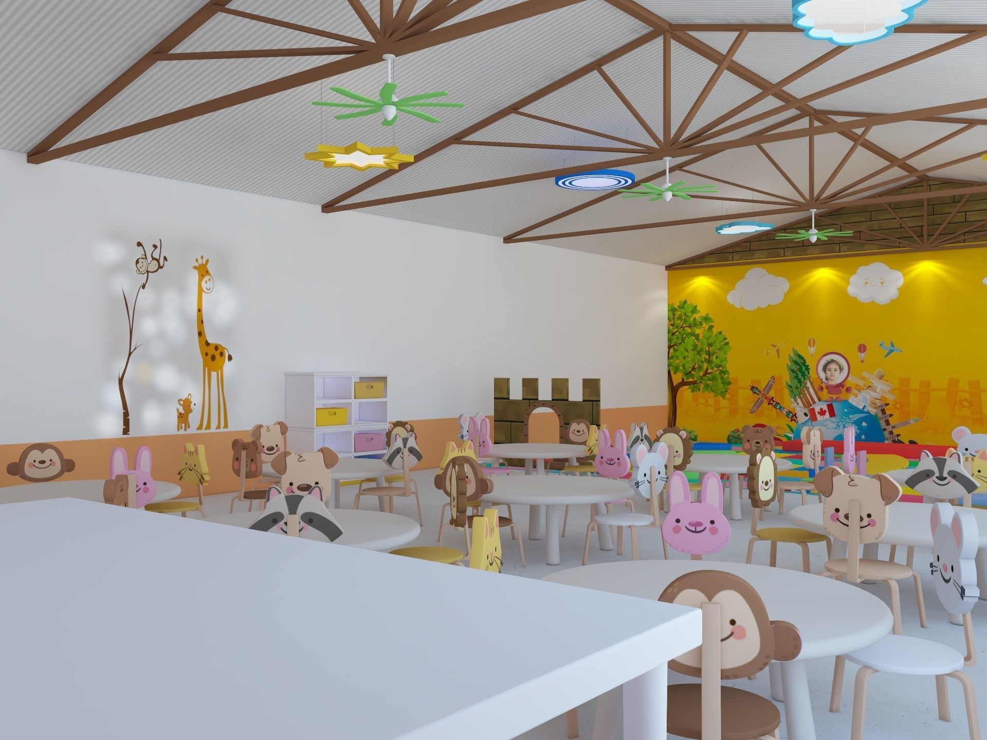 Nursery School Classroom 3D model_1