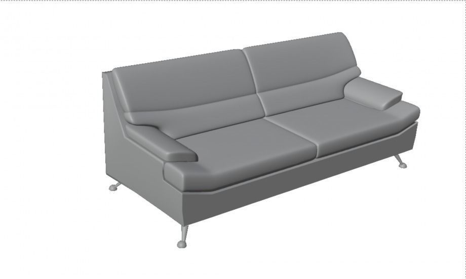 The Couch leather sofa Free 3D model_1