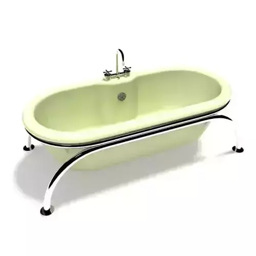 Freestanding Bathtub With Silver Faucet