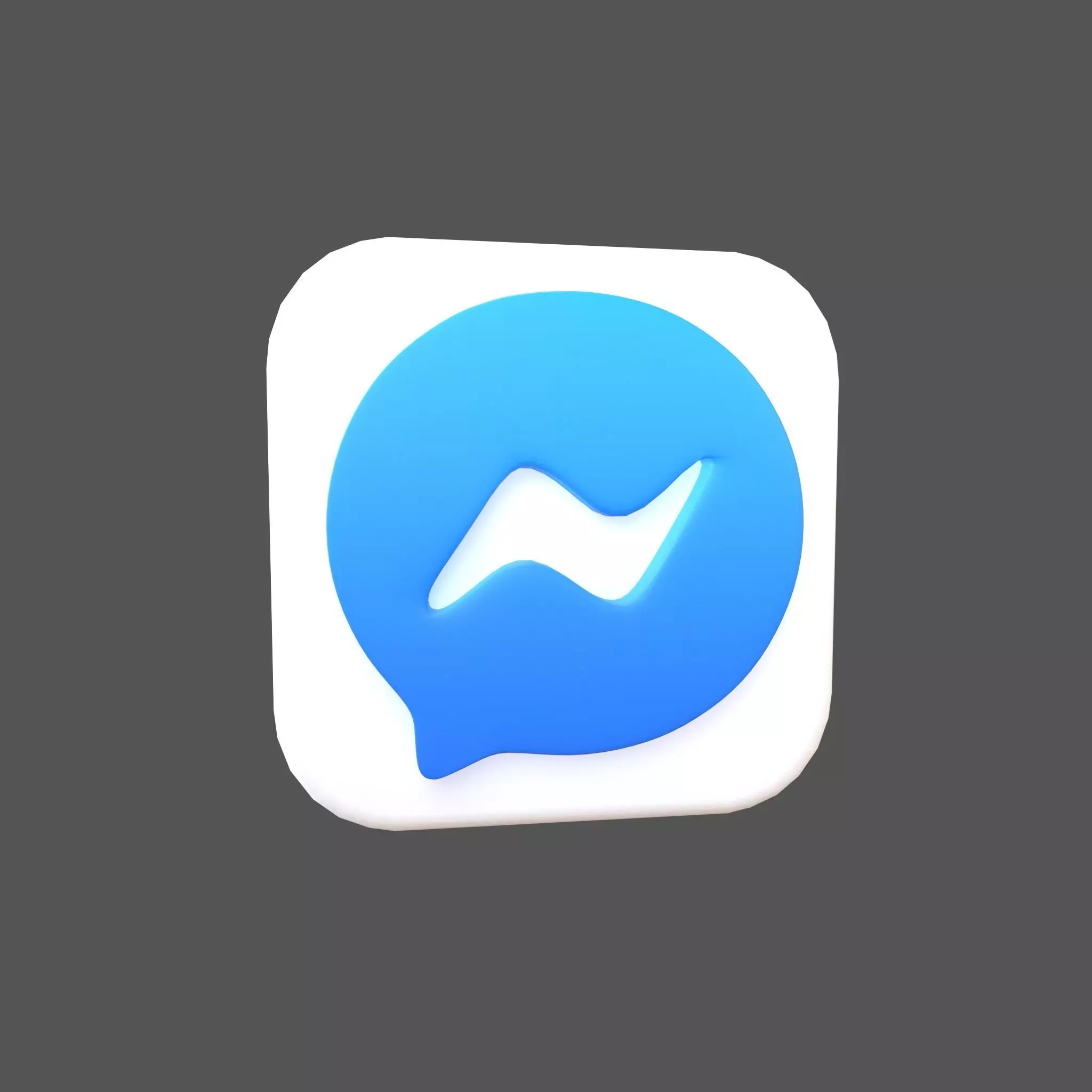 Messenger App Icon v1 001 Low-poly 3D model_0