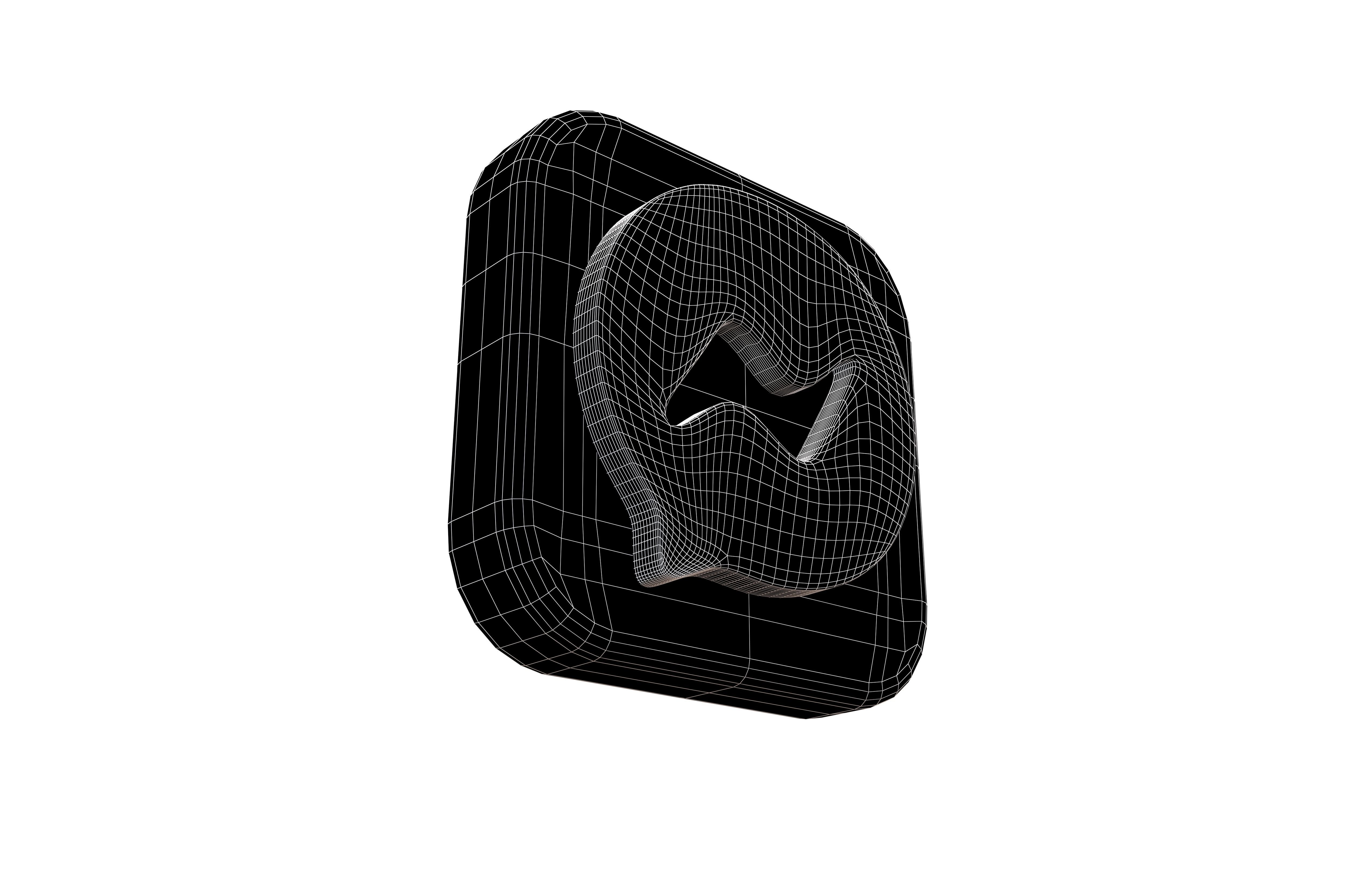 Messenger App Icon v1 003 Low-poly 3D model_7