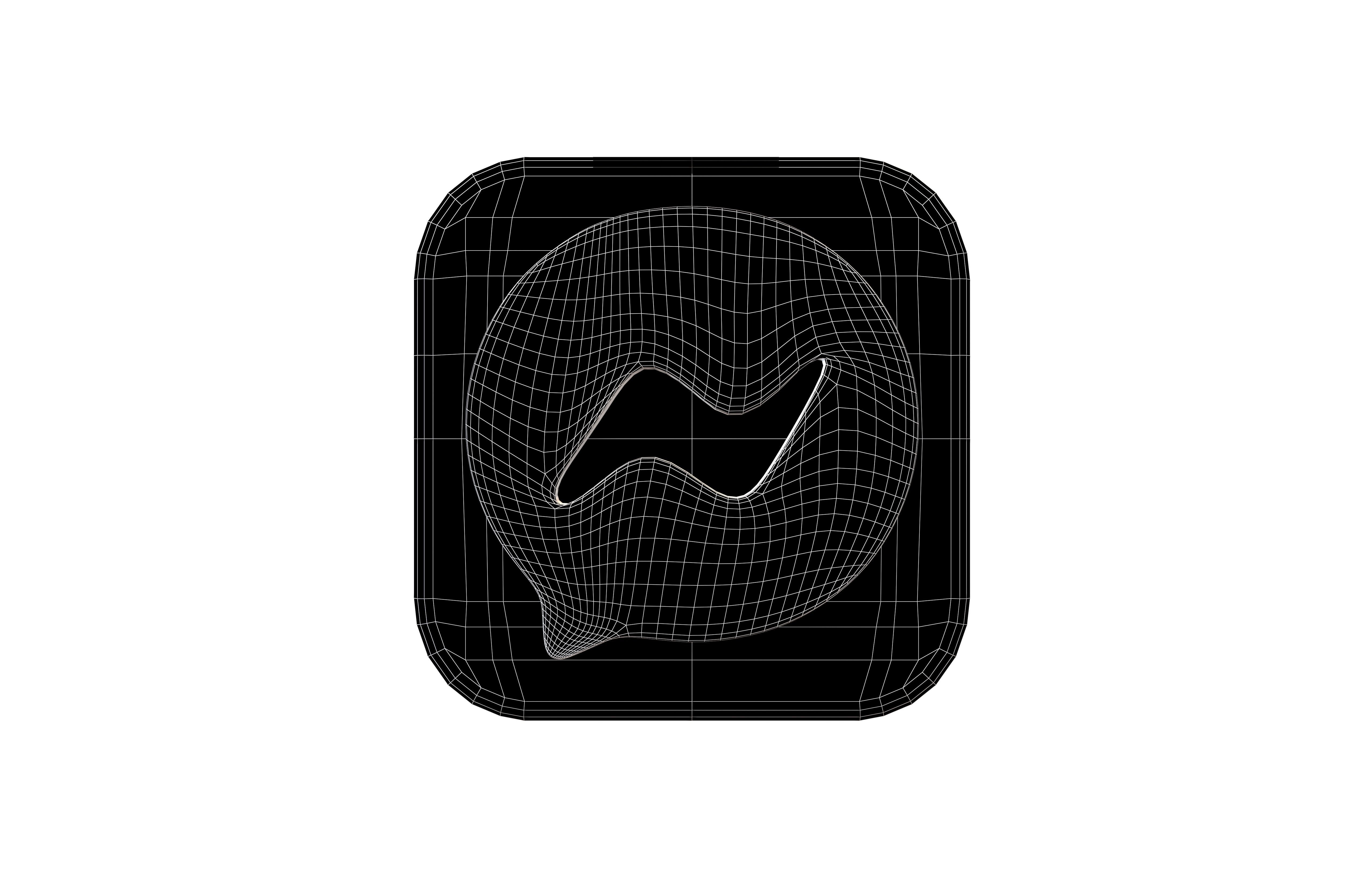 Messenger App Icon v1 003 Low-poly 3D model_4