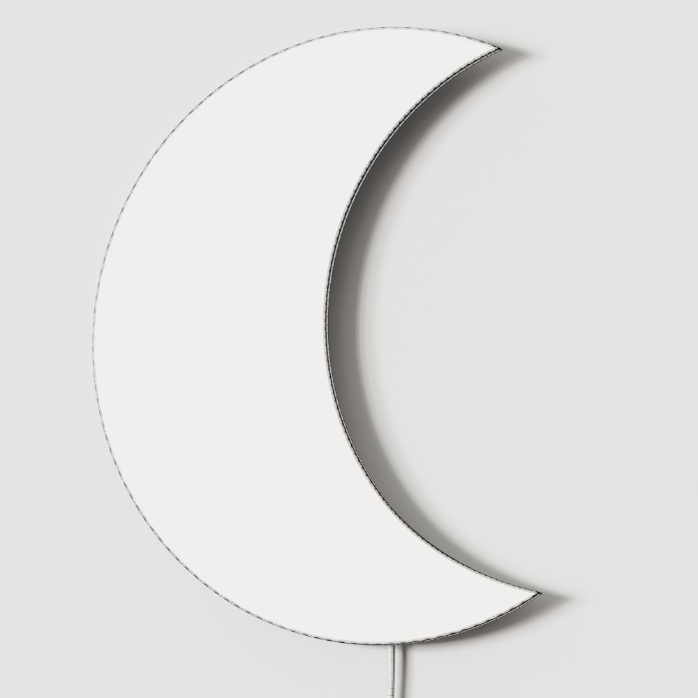 Crate and Kids Crescent Moon Wall Lamp 3D model_2