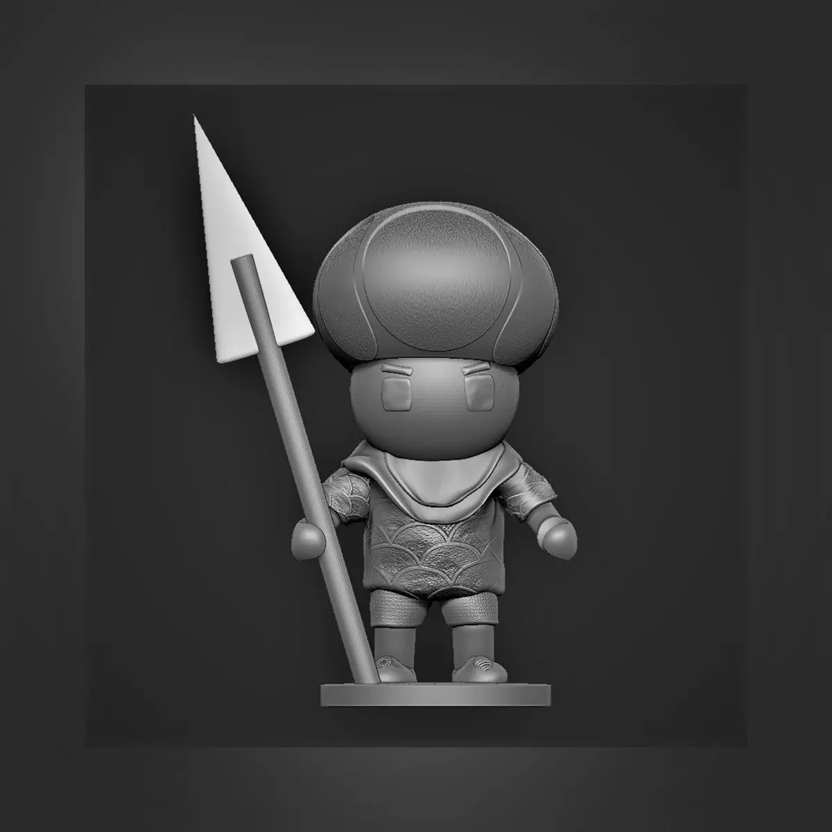 Warrior mushroom 3D print model 3D print model