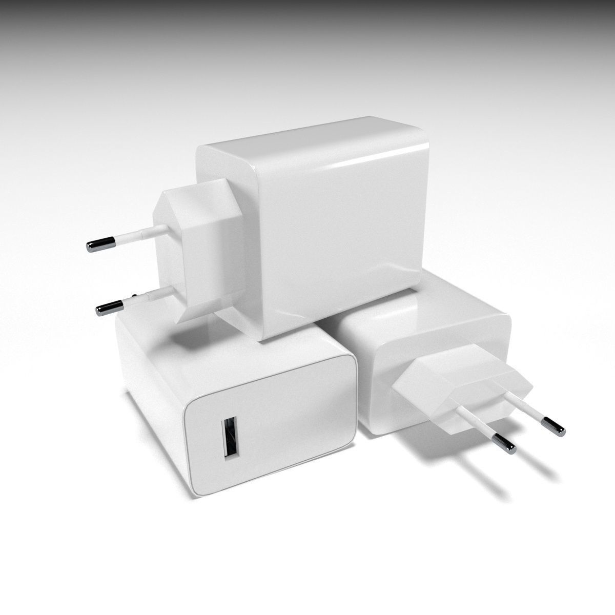 USB adapter 3D model_1