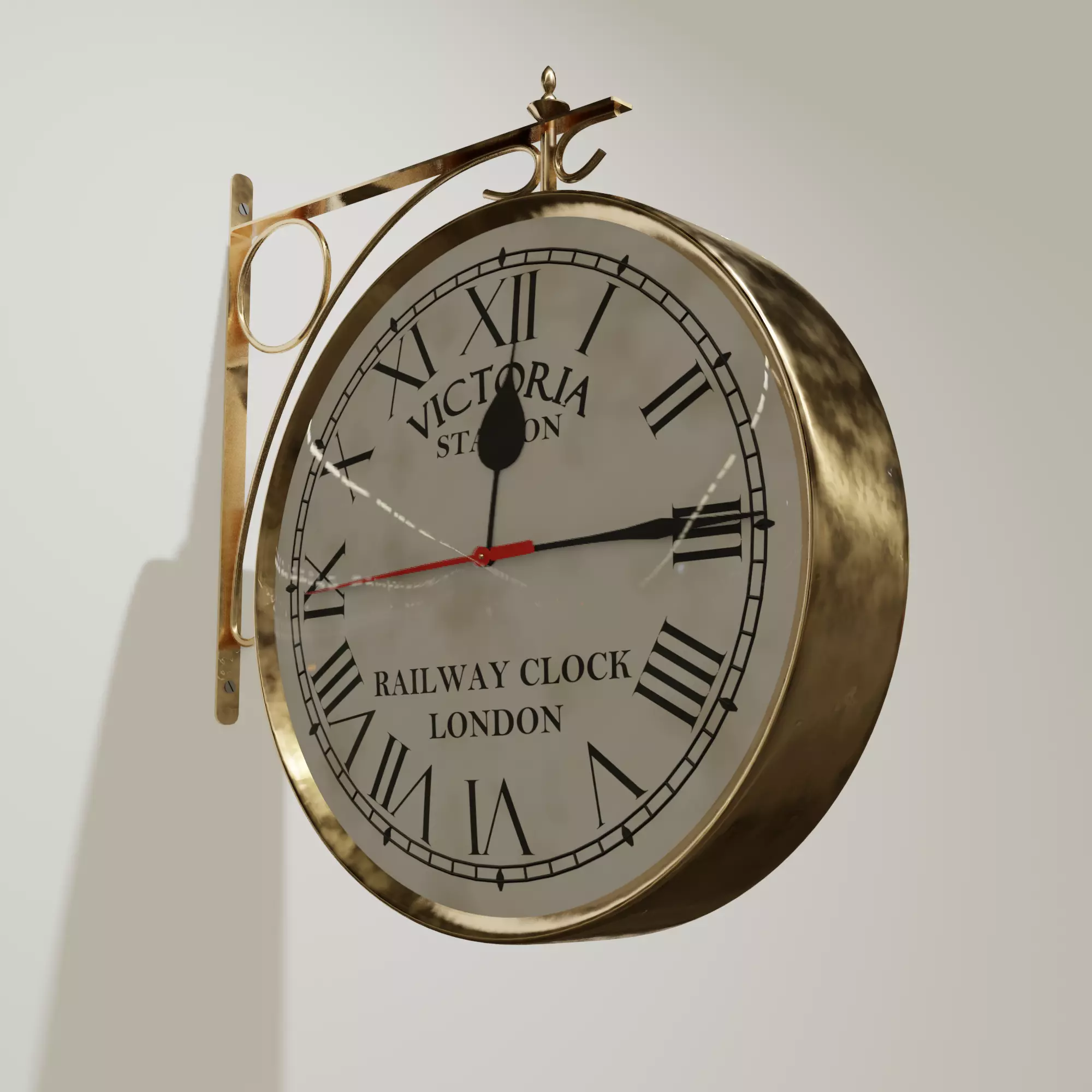 London Railway Clock Free 3D model_0