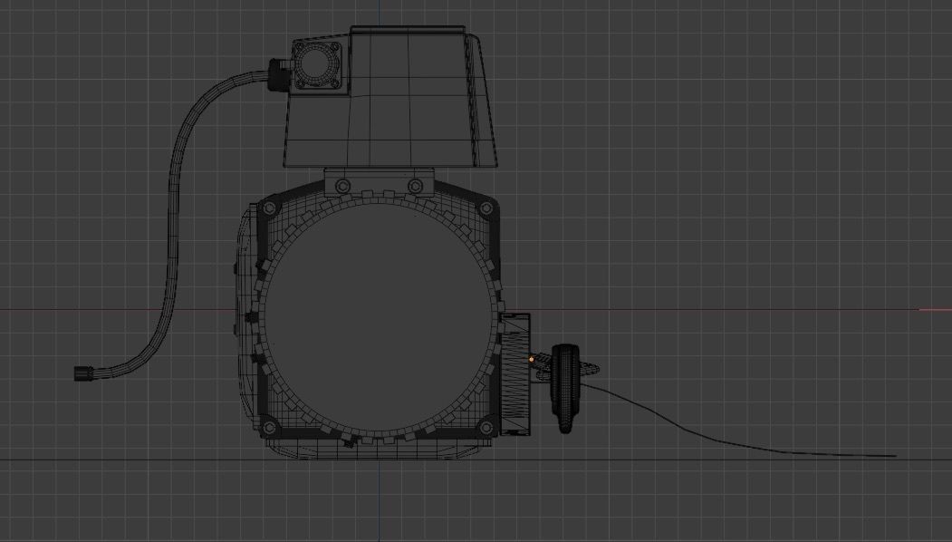 Winch 2 orange with rope 3D model_21