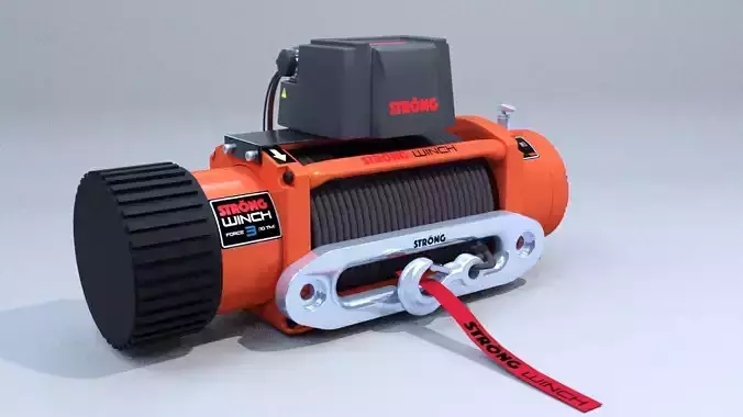 Winch 2 orange with rope