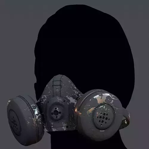 Gas mask helmet 3d model scifi Low-poly Low-poly 3D model