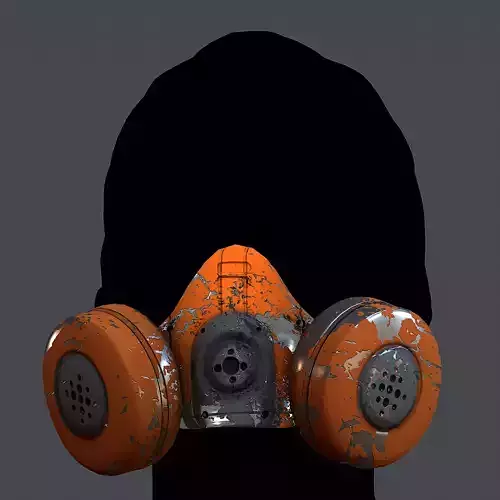 Gas mask helmet 3d model scifi Low-poly Low-poly 3D model