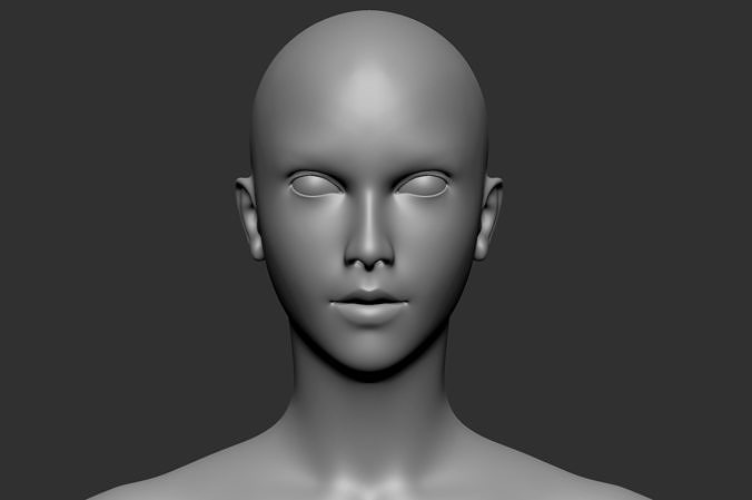 female head 3d model Free 3D model