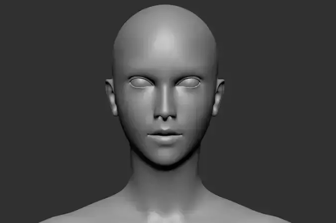 female head 3d model Free 3D model