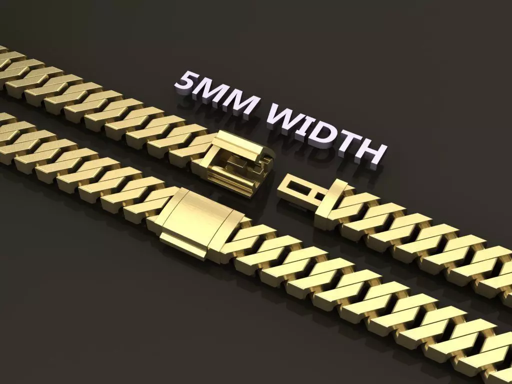 Cuban Chain Link Box Style 5MM WIDTH 3D print model
