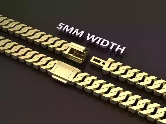 Cuban Chain Link Box Style 5MM WIDTH 